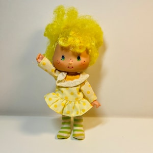 Vintage Strawberry Shortcake Doll Lemon Meringue Retro Toys 80s Nostalgia Dollhouse Doll 1980&#39;s Retro Toys