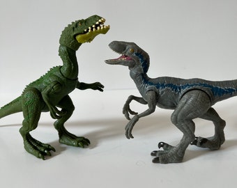 Jurassic Park World Masiakasaurus e Velociraptor Fierce Force Dinosaur Toys Action Figures