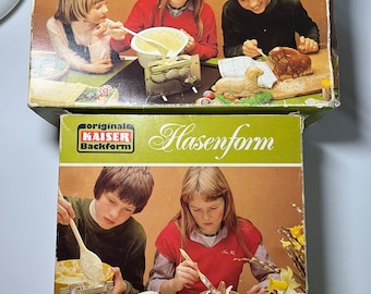 Vintage In Original Box Kaiser Backform Frühlingsform Deutsche Kuchenpfannen Lamm und Hase Hase zum Schokoladenmachen und Backen - Ostern Leckereien