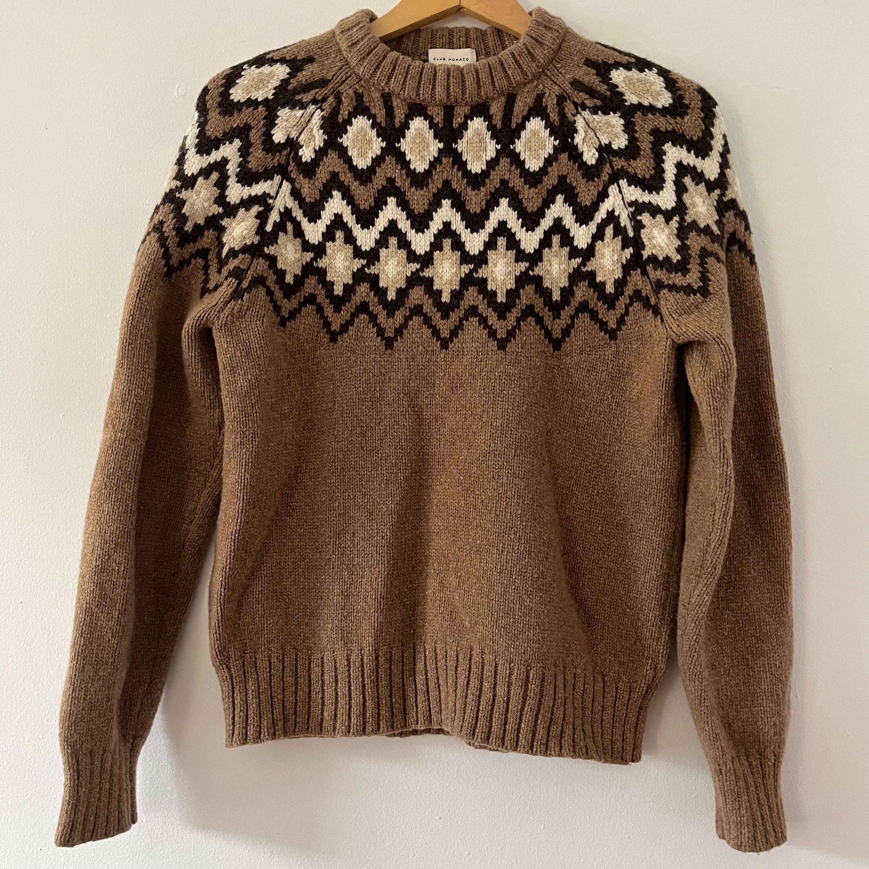 Vintage Nordic Style Lambs Wool/nylon Machine Knit Sweater Vintage Nordic Style Lambs Wool/nylon Machine Knit Sweater