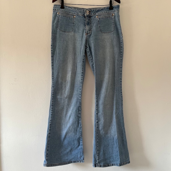 Vintage Garage Y2K Low Rise Flare Jeans Pants 90s Fashion Size 11 Etsy