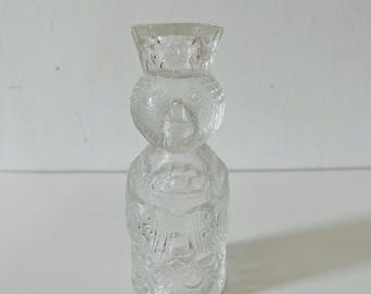 Vintage 1970's MCM Wise Men Studio Line Glass Candlestick Candle Holder by Bjorn Wiinblad for Rosenthal Germany