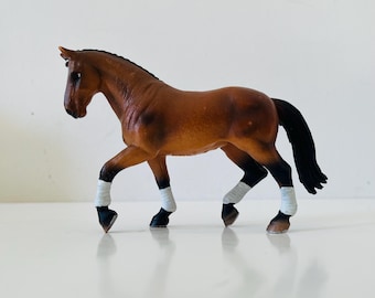 Schleich Hanoverian Mare Dark Bay Dressage Horse Retired Rare Vintage German Toys Imaginary Play Horse Farm Plastic Toy Horse