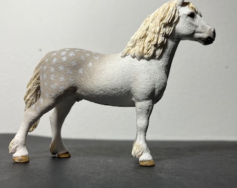 Retired Schleich Horse Club Horse White Welsh Pony Model Toy Figurine Plastic Horses Imaginary Play