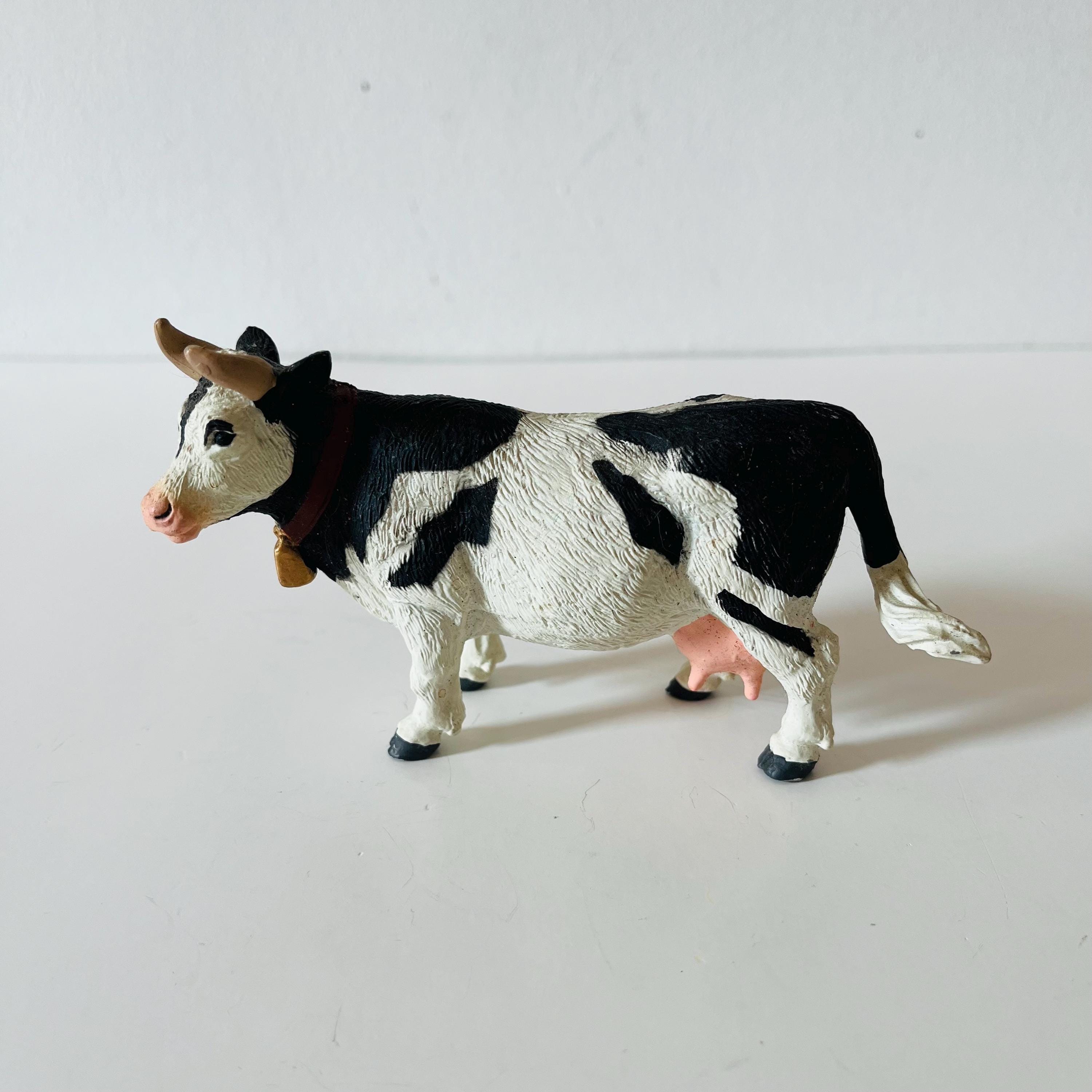 Vintage 1998 Safari Black and White Dairy Cow Farm Animals