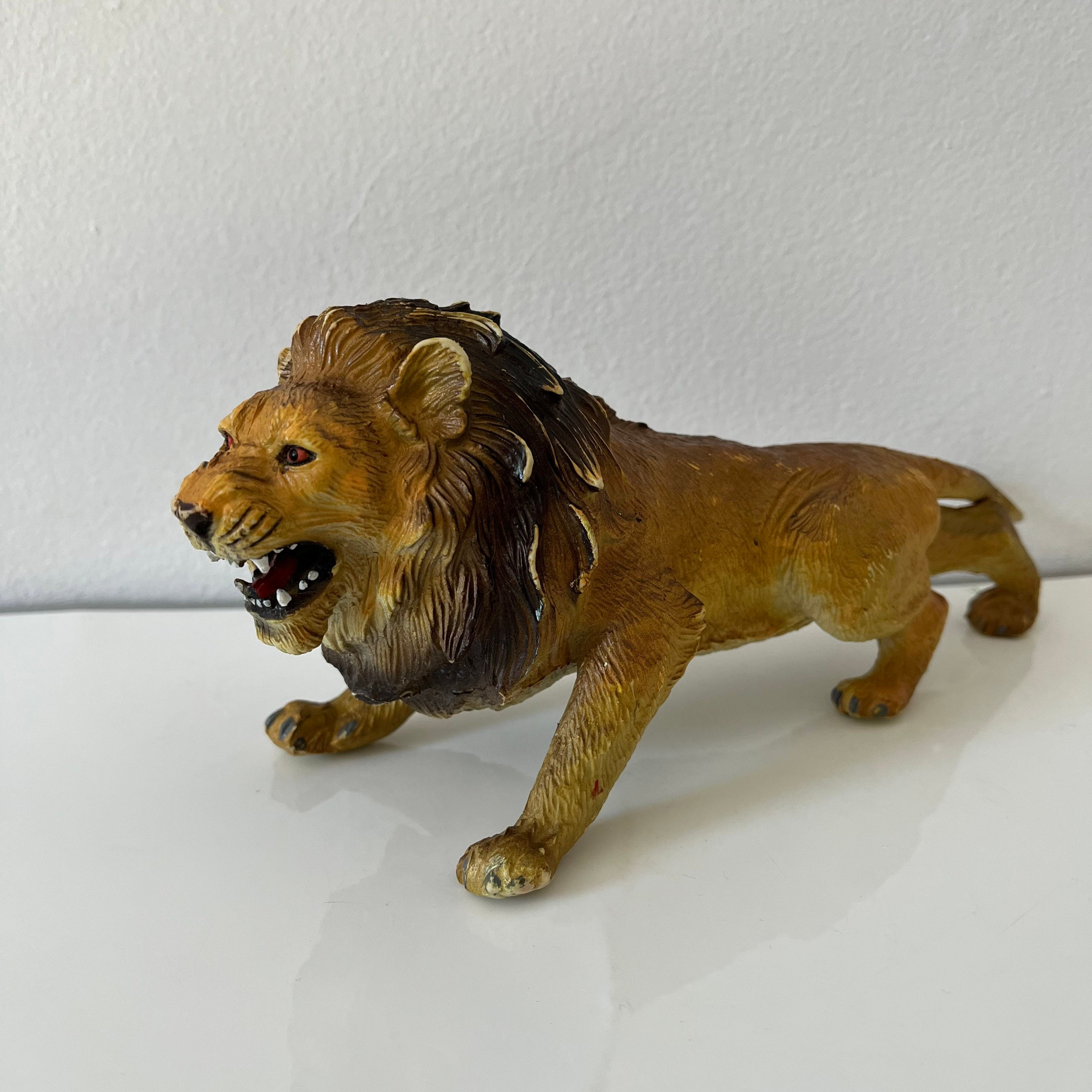 Vintage Animal Toy AAA Toys Rubber Large Male Lion Rare Etsy UK