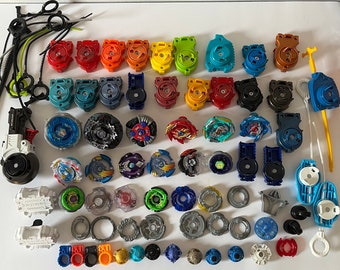 Vintage Bey Blade Juguetes coleccionables Beyblade Mixed Lot Tops Tomy Hasbro Ripcord Launcher Partes