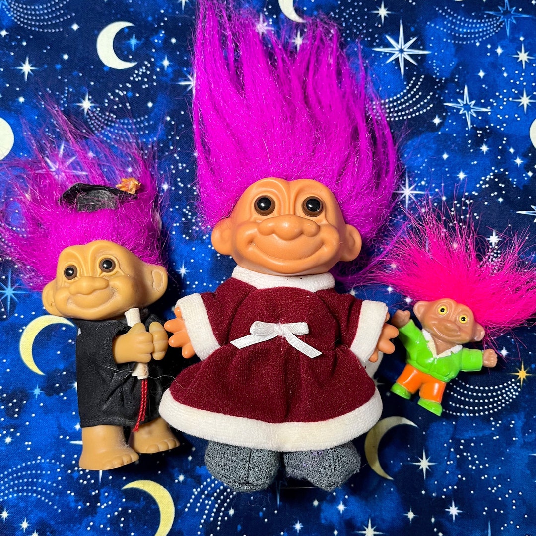90年代　ヴィンテージ RUSS トロールソフビ人形　3個 楽天市場】90's☆TROLL☆トロール☆RUSS☆人形☆フィギュア