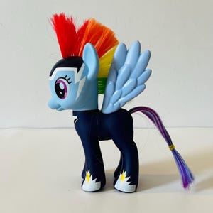 My Little Pony Power Ponies Large Rainbow Dash Mohawk Collectible G4 MLP Figure Superhero MLP 6 inch Unused