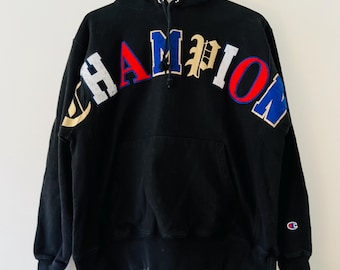 Vintage Champion Reverse Weave Colorblock Sweatshirt, Size XL - Etsy