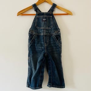 vintage OshKosh B'gosh ベビー服 オーバーオール 18ヶ月 kids】USA製 オシュコシュ デニム オーバーオール キッズ18か月