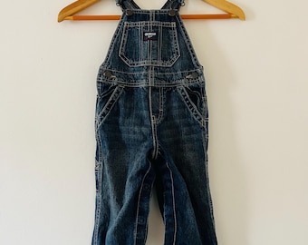 Vintage OshKosh B'Gosh Vestbak Overalls Coveralls Dungarees Toddler/Child Size 18 months Snap Crotch