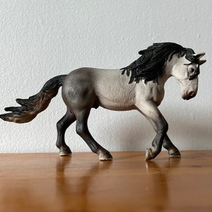 Vintage Retired Schleich Andalusian Grey Gray Male Stallion Horse Model Toy  Figurine Animal Figure Horses Imaginary Play