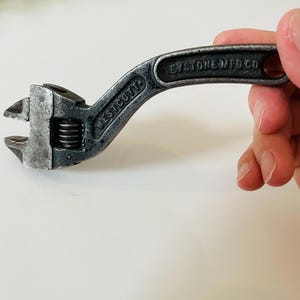 Vintage Tools Wrench 'S' Curved Adjustable Wrench 6" No.76 Westcott Wrench Keystone Mfg. Co. Buffalo NY Made in USA
