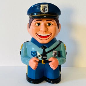 Vintage 2000's Cookie Cop Talking Animated Cookie Jar 