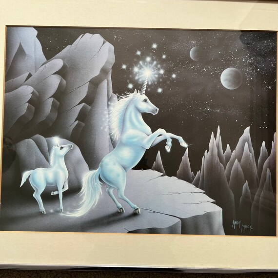 Vintage Andy Mack Unicorn Art Celestial Watch Andy Mack 1981