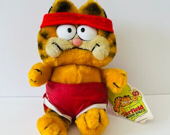 Vintage Garfield the Cat Armchair Athlete Plush Stuffed Animal Toy made in  1978-1981 by Dakin Plushie Jim Davis Garfield Retro 80s Toys NWT