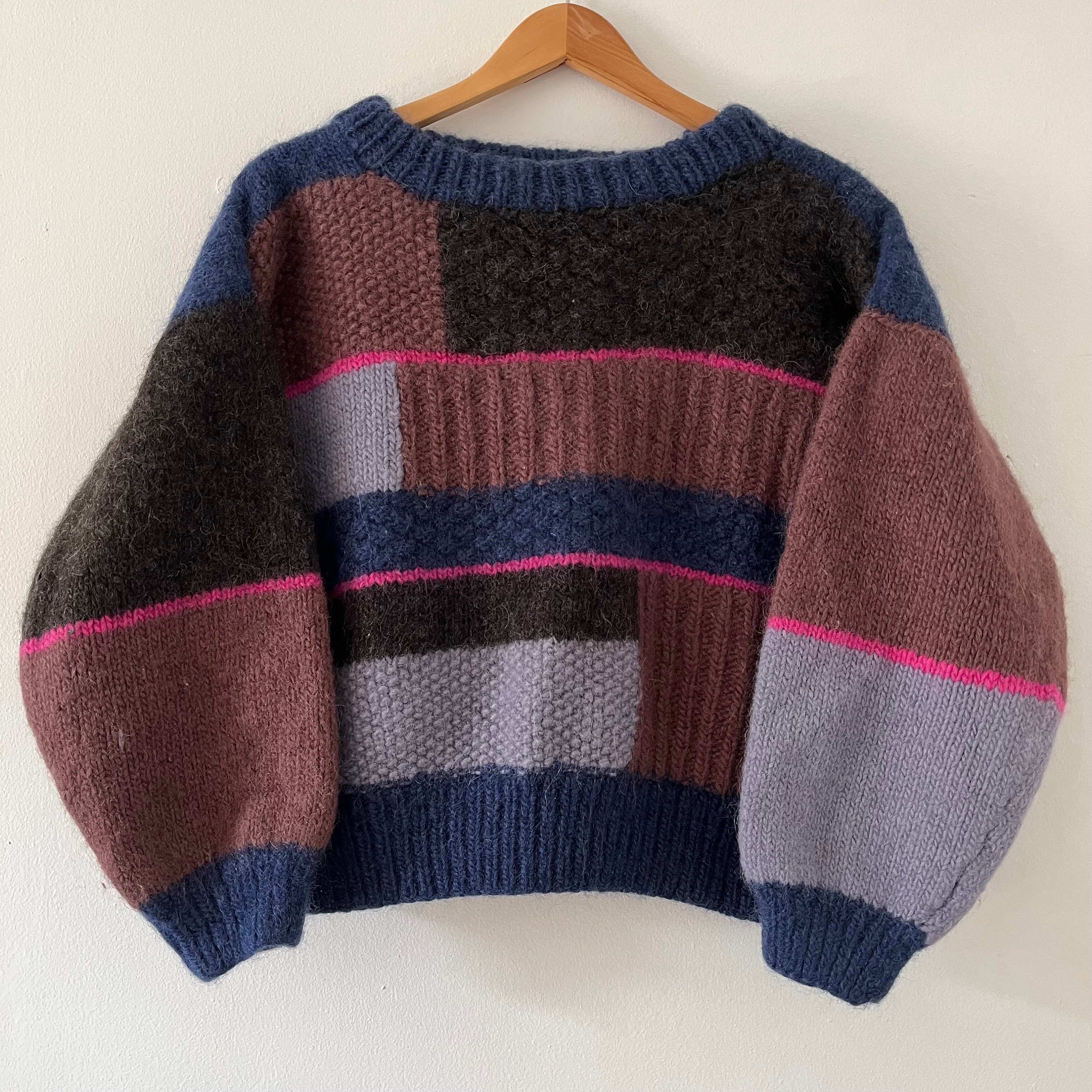 Color block wool Sweater