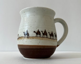 Vintage Otagiri Camels Caravan Egypt Coffee Mug Tea Cup Animal Mug Made in Japan