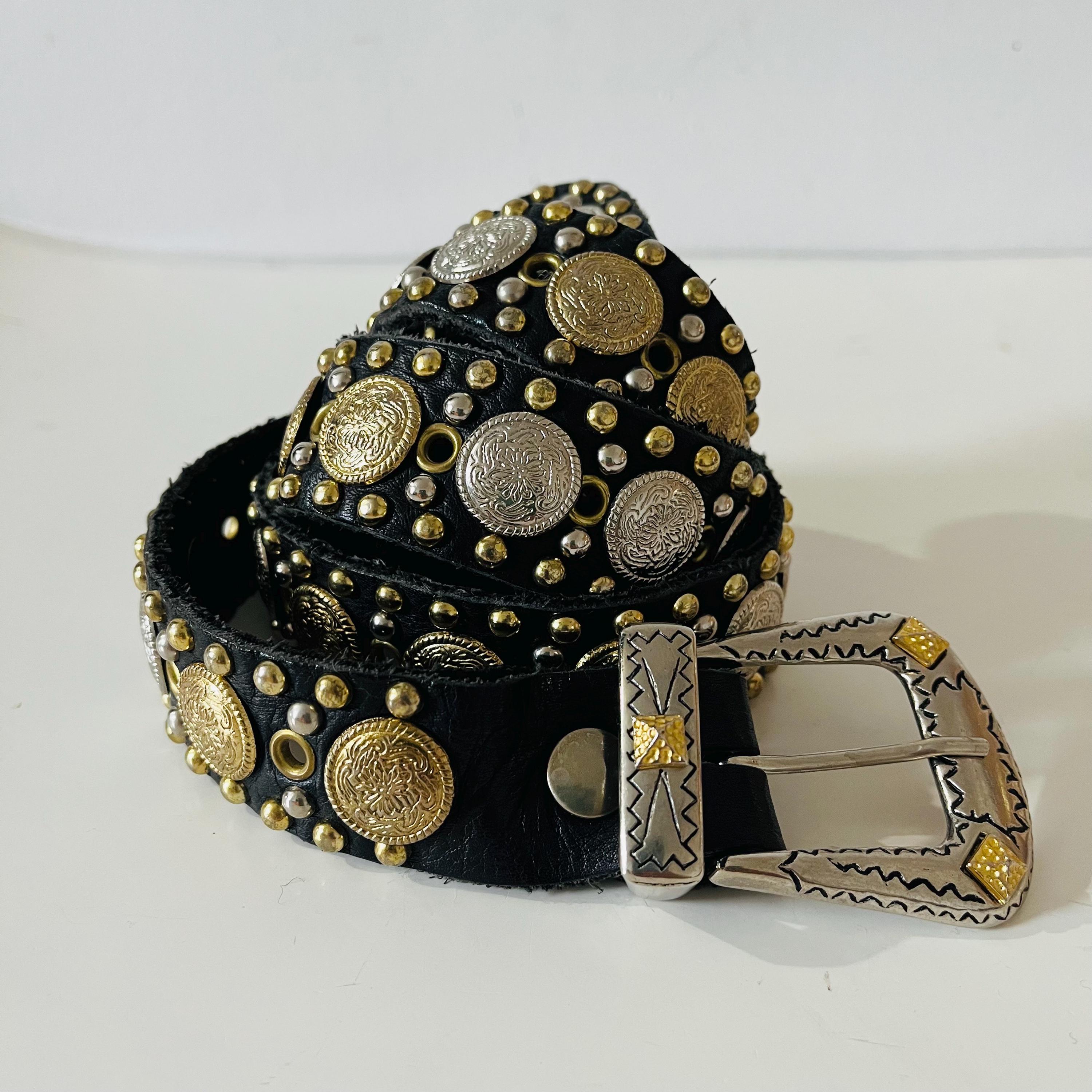 Studded 80s Belt - Etsy