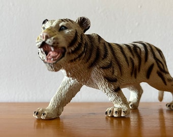Vintage Toymajor Trading Co Large White Tiger Figurine Toy