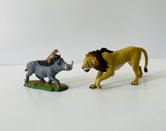 Vintage Lion King plastic speelgoedfiguur Scar Timon en Pumba plastic speelgoeddieren