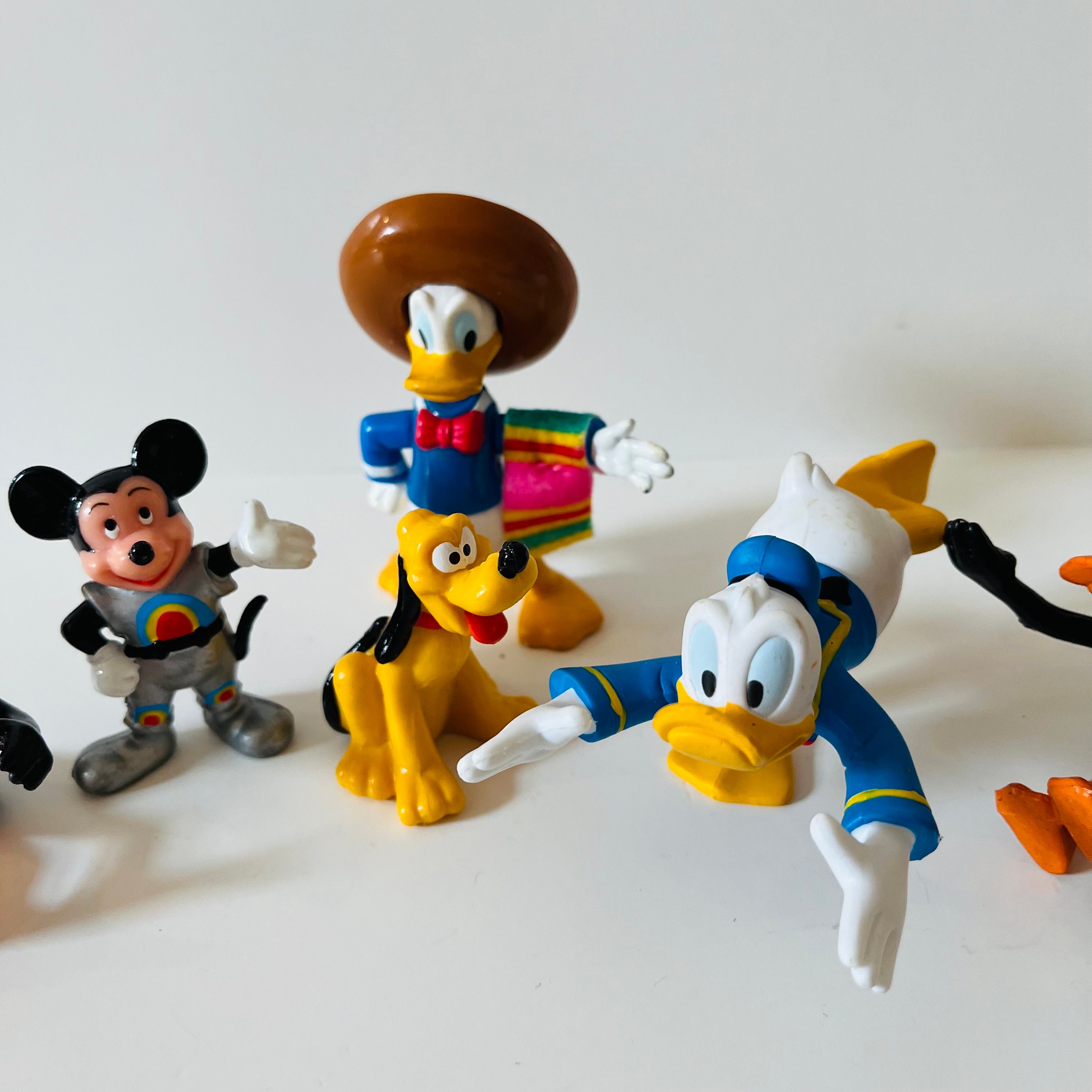 Vintage 80s Disney Figurines - PVC Figurines Mickey Daffy Donald