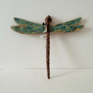 Vintage Pottery Dragonfly Wall Art Whimsical Fairycore Home Decor