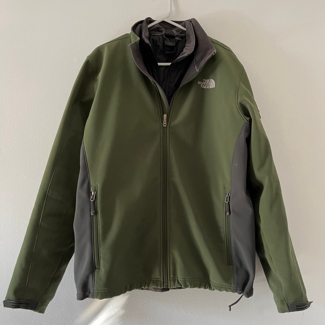 Vintage Green the North Face Apex Shell and Puffy Jacket Men's Size ...