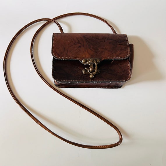 Vintage Veneto Handmade Leather Crossbody Purse Shoulder Bag