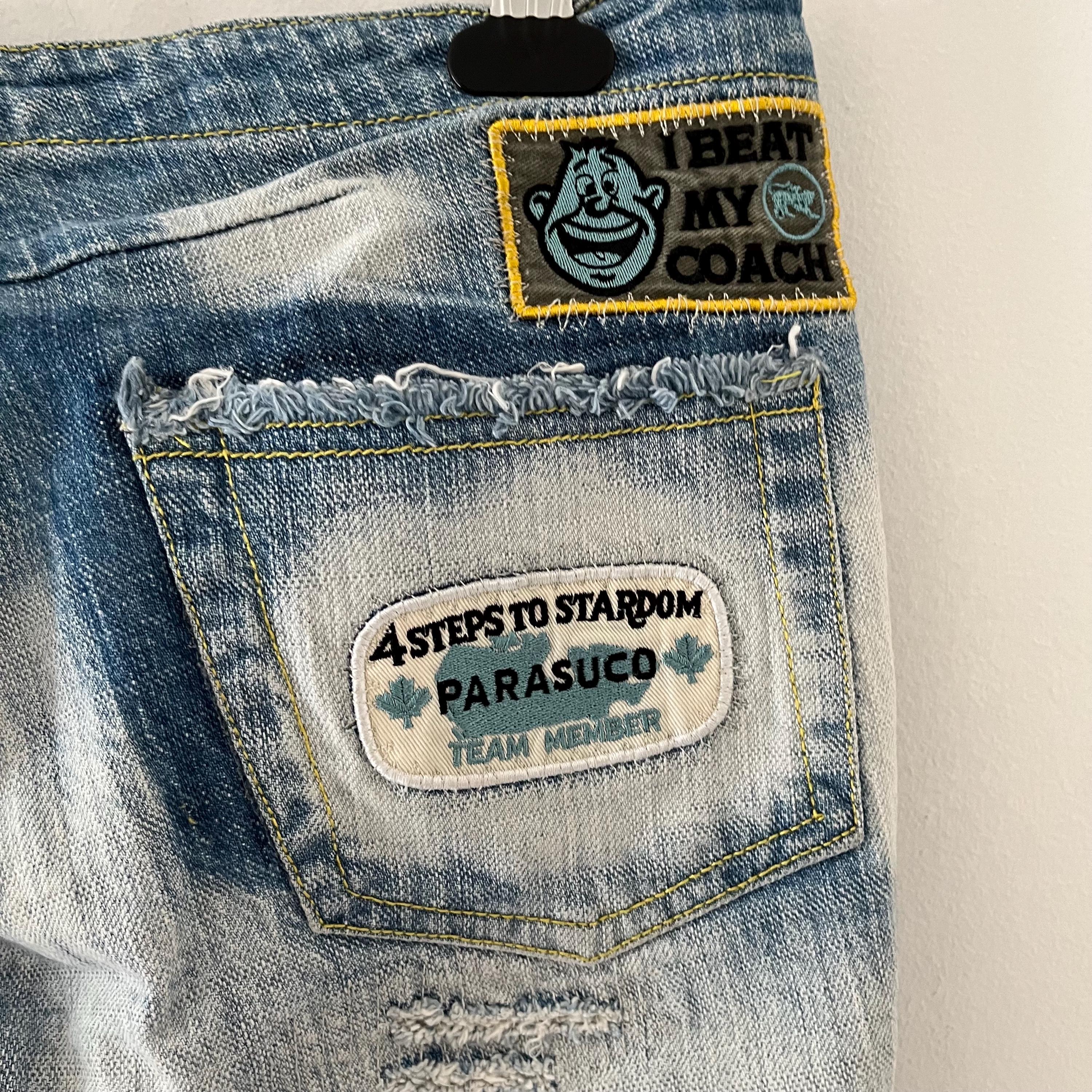 Vintage 90's Parasuco Ergonomic Wide Leg Flare Denim Jeans With