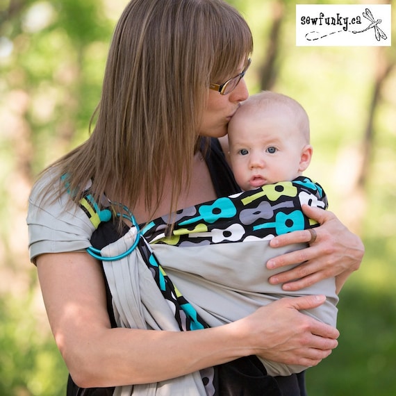 Sewfunky Designer Adjustable Baby Carrier Ring Sling Groovy Guitar