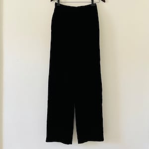 Vintage Giorgio Armani Silk Velvet Lined Zip Up Dress Pants Trousers Made in Italy Size Small