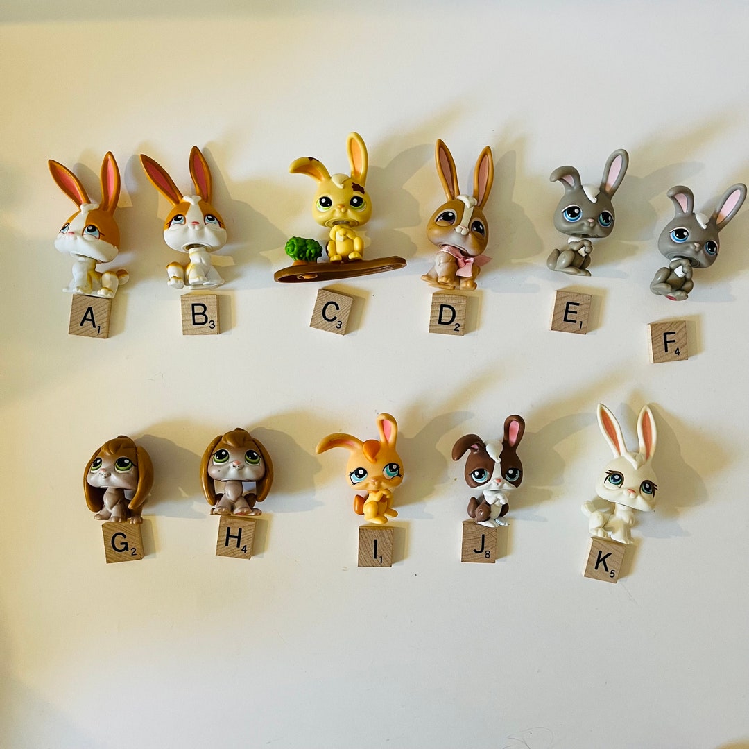 Vintage Discontinued LPS Littlest Pet Shop Rabbits Bunnies Hare