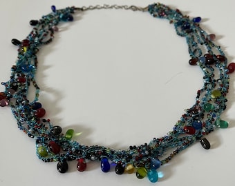 Vintage Beaded Necklace Seed Beads