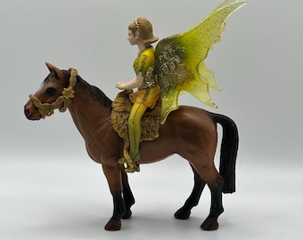 Schleich Retired Bayala Shadow Elf Turag #70405 on Horse Fantasy