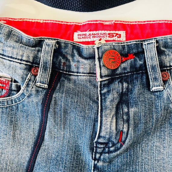 Vintage Y2K 90's Pepe Jeans London Union Jack Den… - image 4