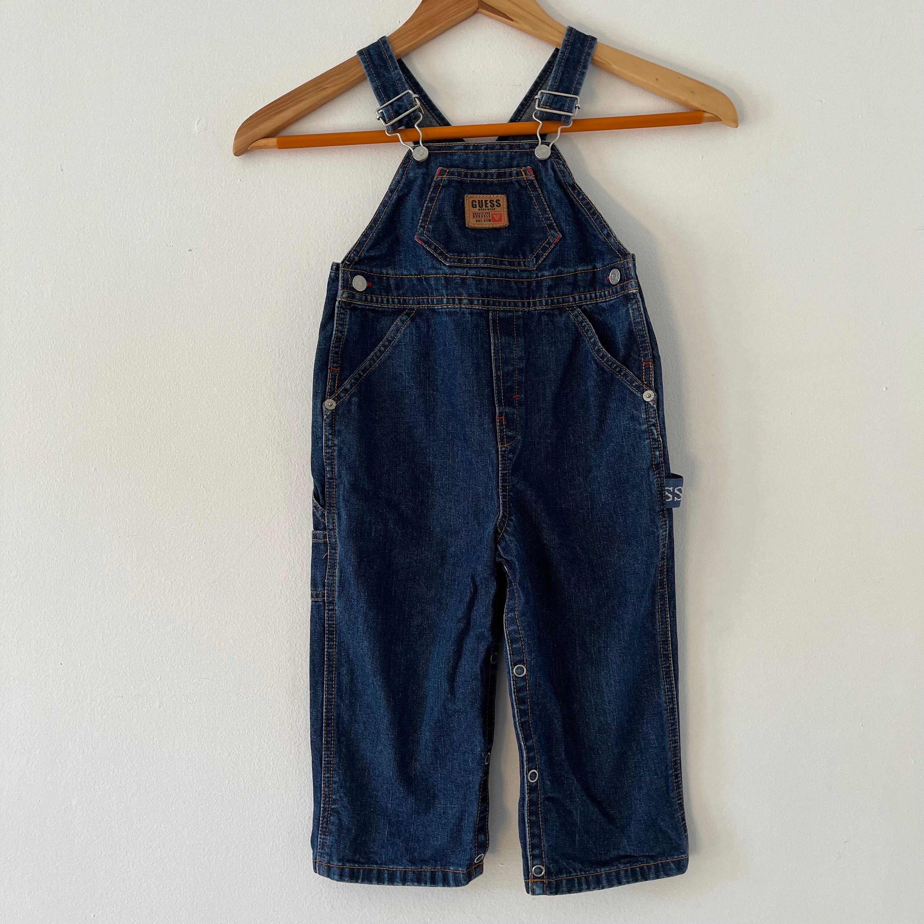 GUESS アメリカ古着　キッズオーバーオール Vintage GUESS Blue Jeans Bib Overalls Denim Kids Boys Girls
