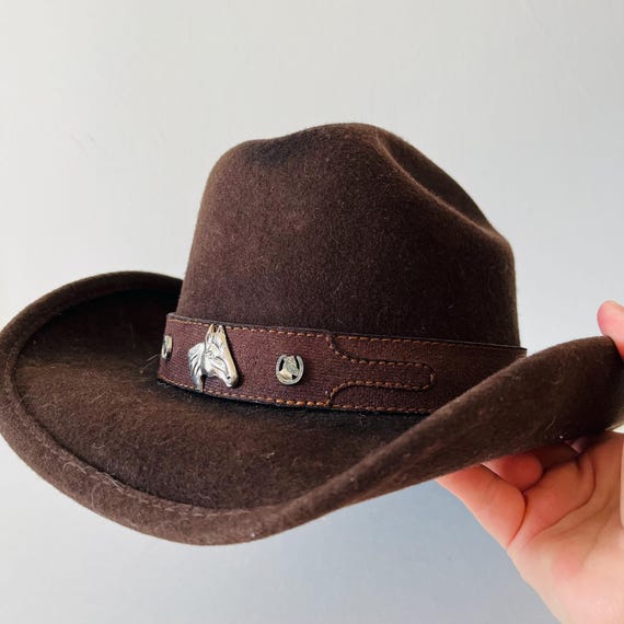 Chapeau Cowboy Cody James (homme, Taille S) – Laine Feutrée Marron – Style Western USA