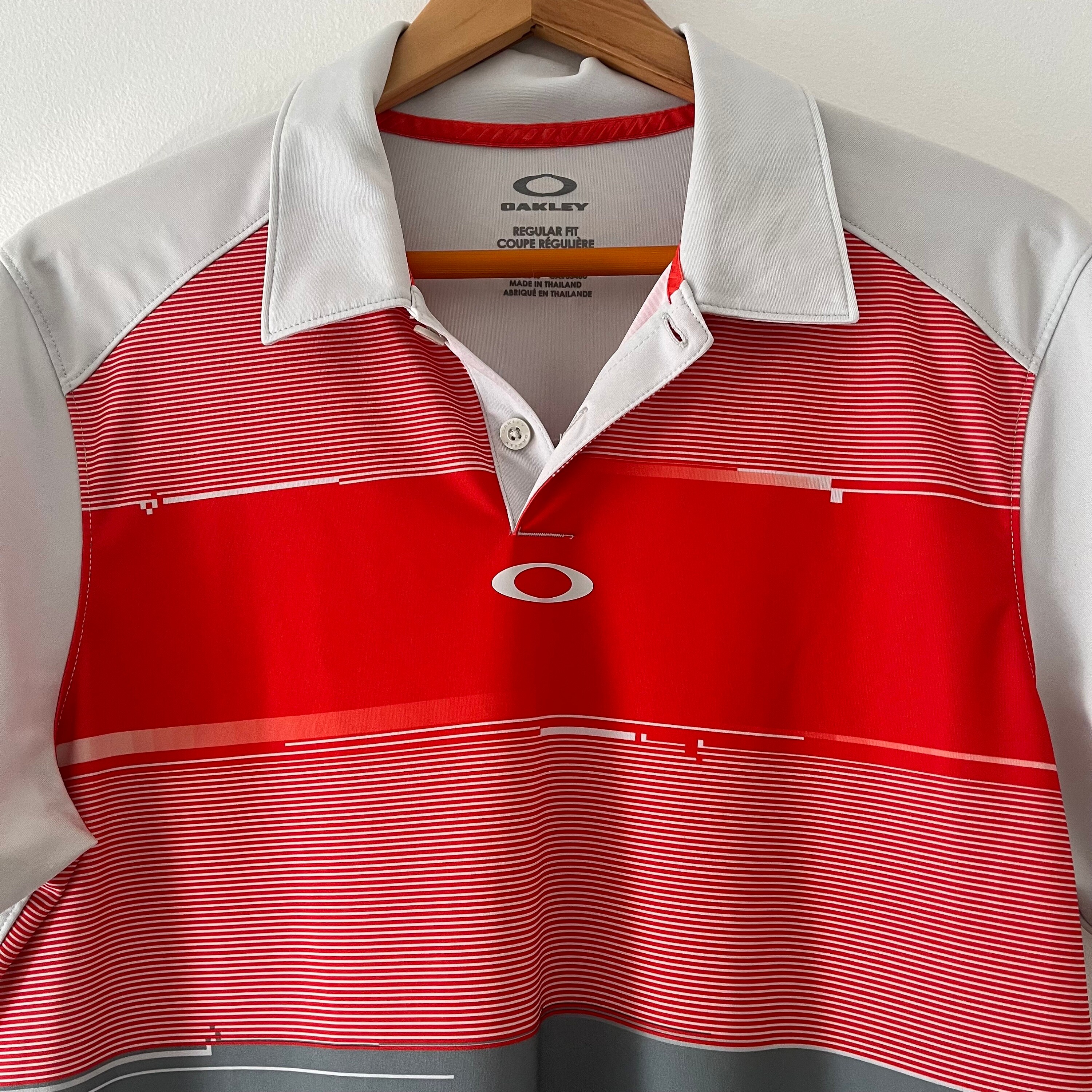 Oakley Vintage Longsleeve Striped Rugby Polo Shirt Size M | eBay