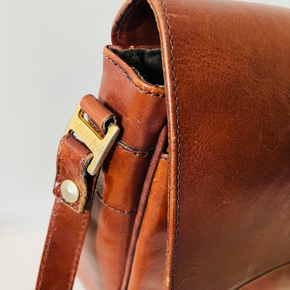 Vintage Valentina Leather Handbag Genuine Leather… - image 5