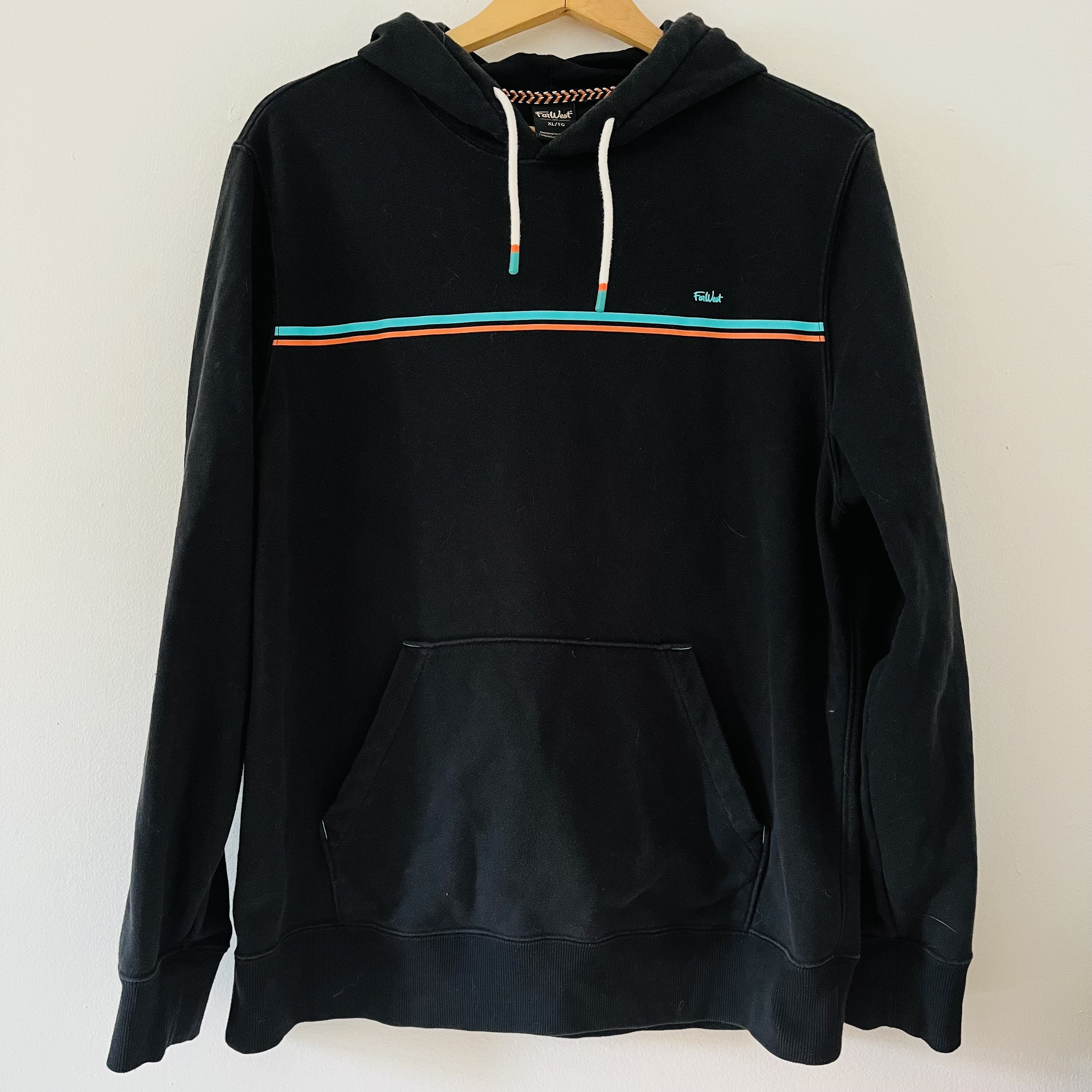 Vintage Far West Pullover Sweater Hooded Sweatshirt Hoodie Size XL 