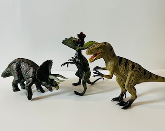レトロ 1990 年代 トリケラトプス 恐竜フィギュア/恐竜おもちゃ - Etsy
