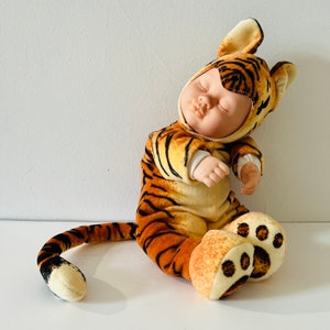 Vintage Anne Geddes Plush Baby Tiger Newborn Collectible Doll