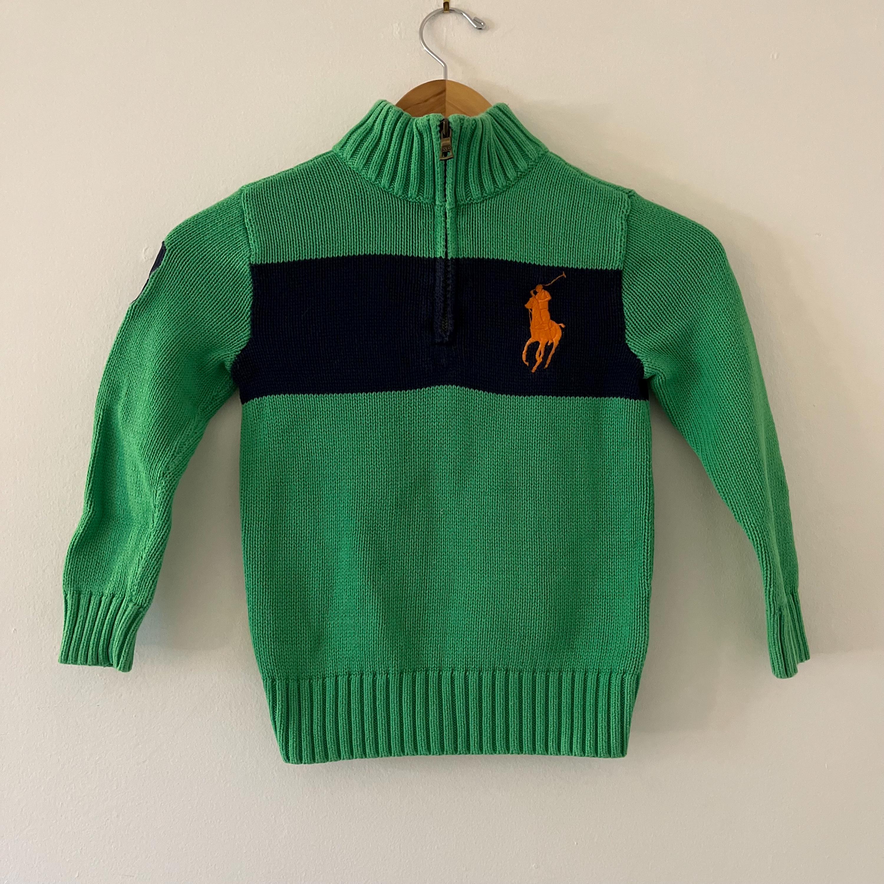 Vintage 90's Polo Ralph Lauren Knit Quarter Zip Pullover