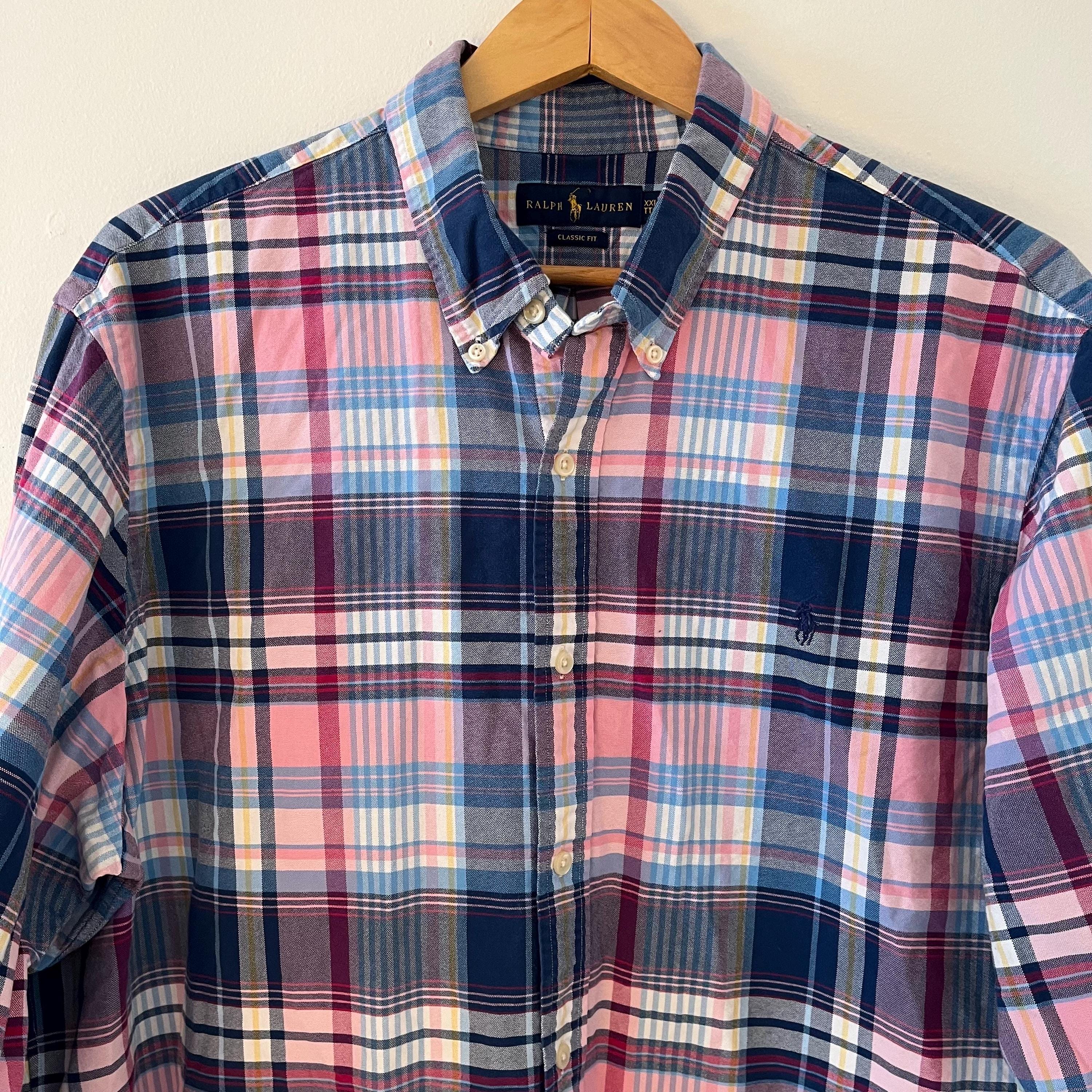 ralph lauren plaid dress shirt Polo Ralph Lauren Big & Tall Plaid Twill Long Sleeve Woven Shirt