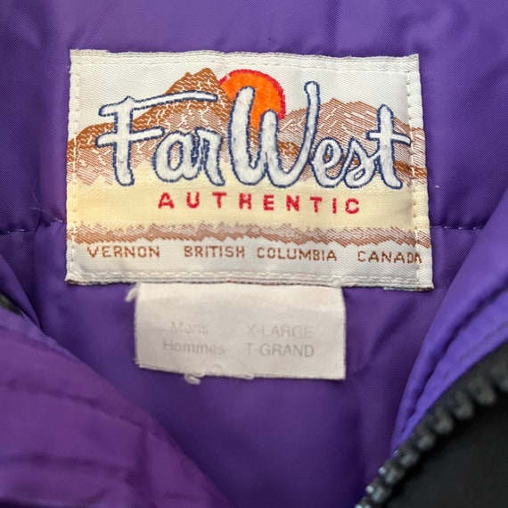 Vintage Far West Jacket Coat Purple Goretex Size XL Made in