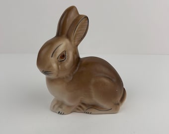 * vintage rabbit ୨୧ * 北欧チークの ウサギさん 北欧ヴィンテージ雑貨 チークのウサギのフィギュア 置物