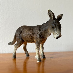 Vintage Schleich Donkey Burro  Farm Animals 1989 Imaginary Play Made in Germany