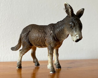 Vintage Schleich Donkey Burro  Farm Animals 1989 Imaginary Play Made in Germany